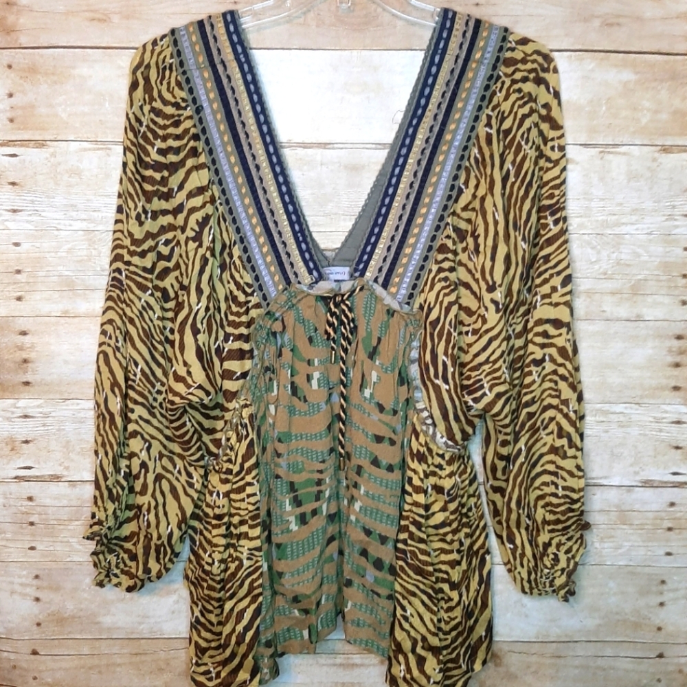 Conditions Apply Animal Print Blouse, 1X